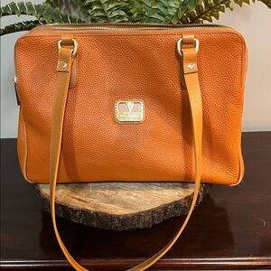 Valentina Orange Leather Shoulder Bag